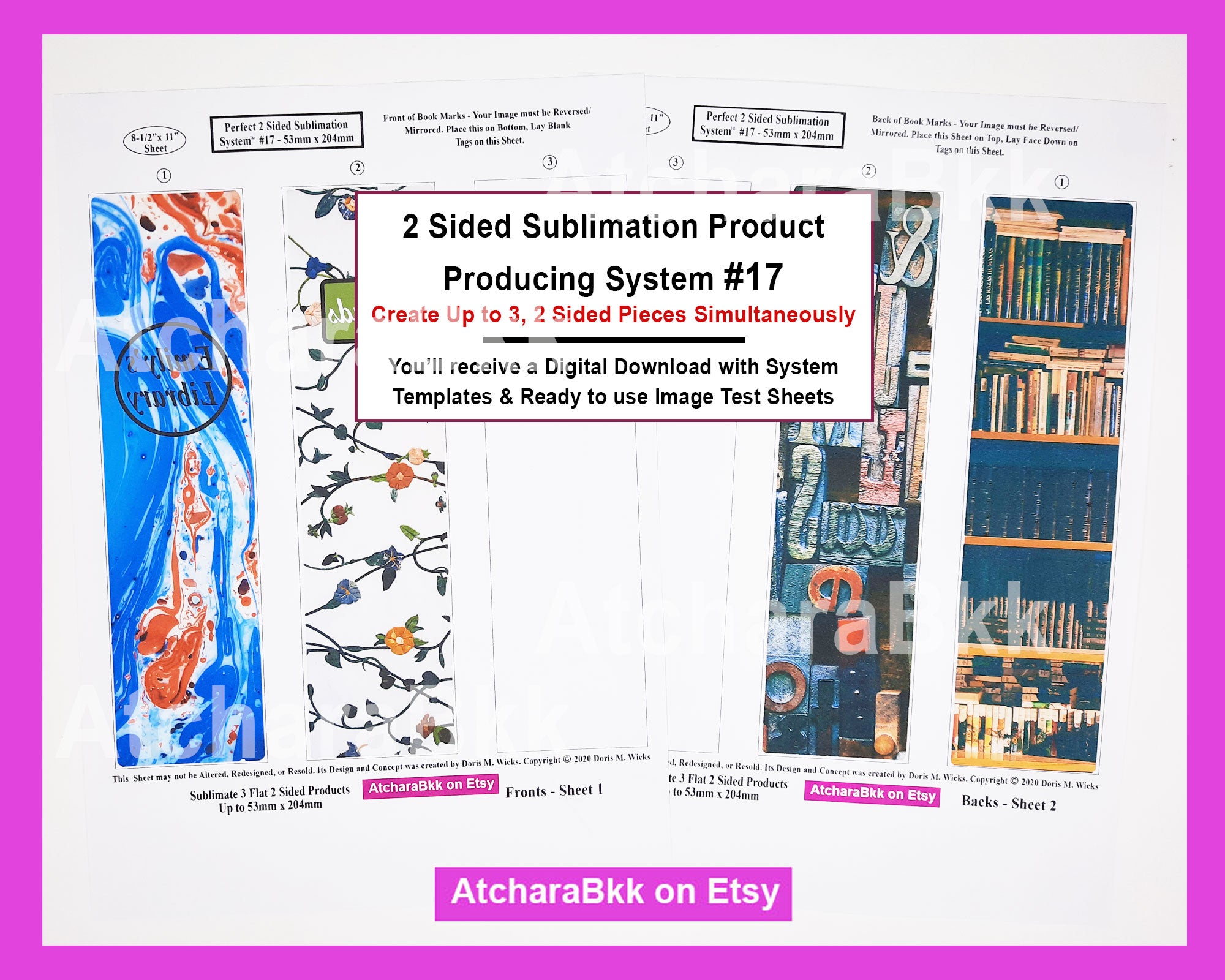 Unisub Sublimation Blank Aluminum Bookmark 